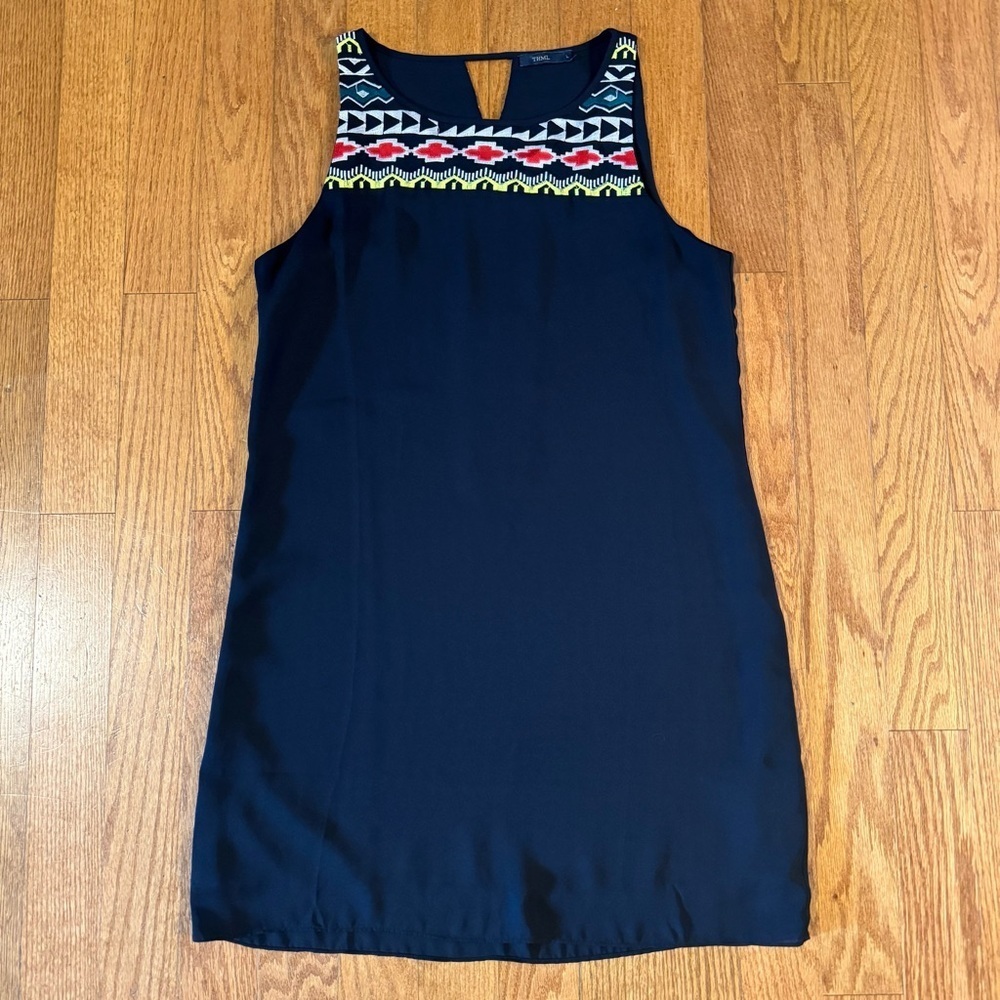 THML Black Dress Embroidered Women’s Size L